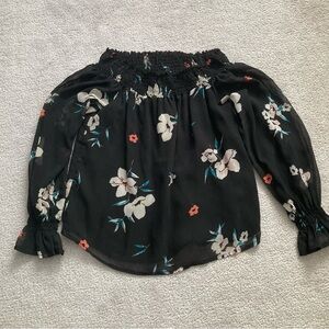 Dynamite Black Floral Women's Top - XS